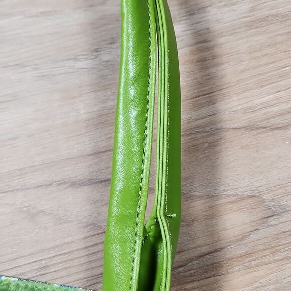 🔺️NWOT Lime, White, Yellow, & Turquoise Striped Tote Purse - Picture 9 of 12